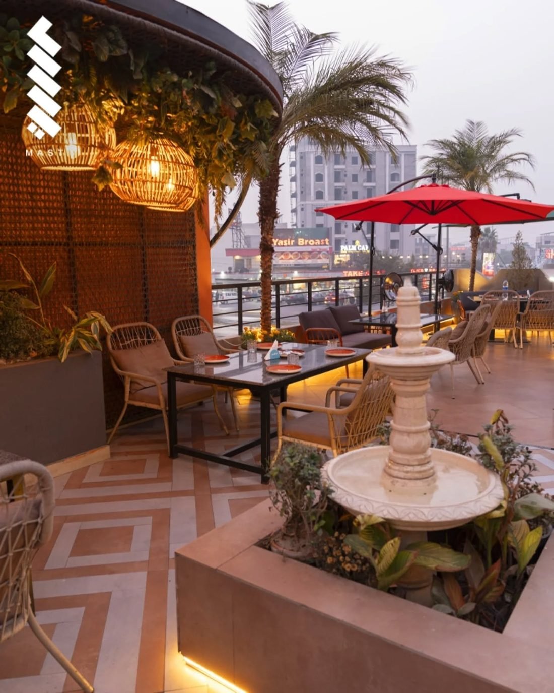 Mast Restaurant rooftop terrace